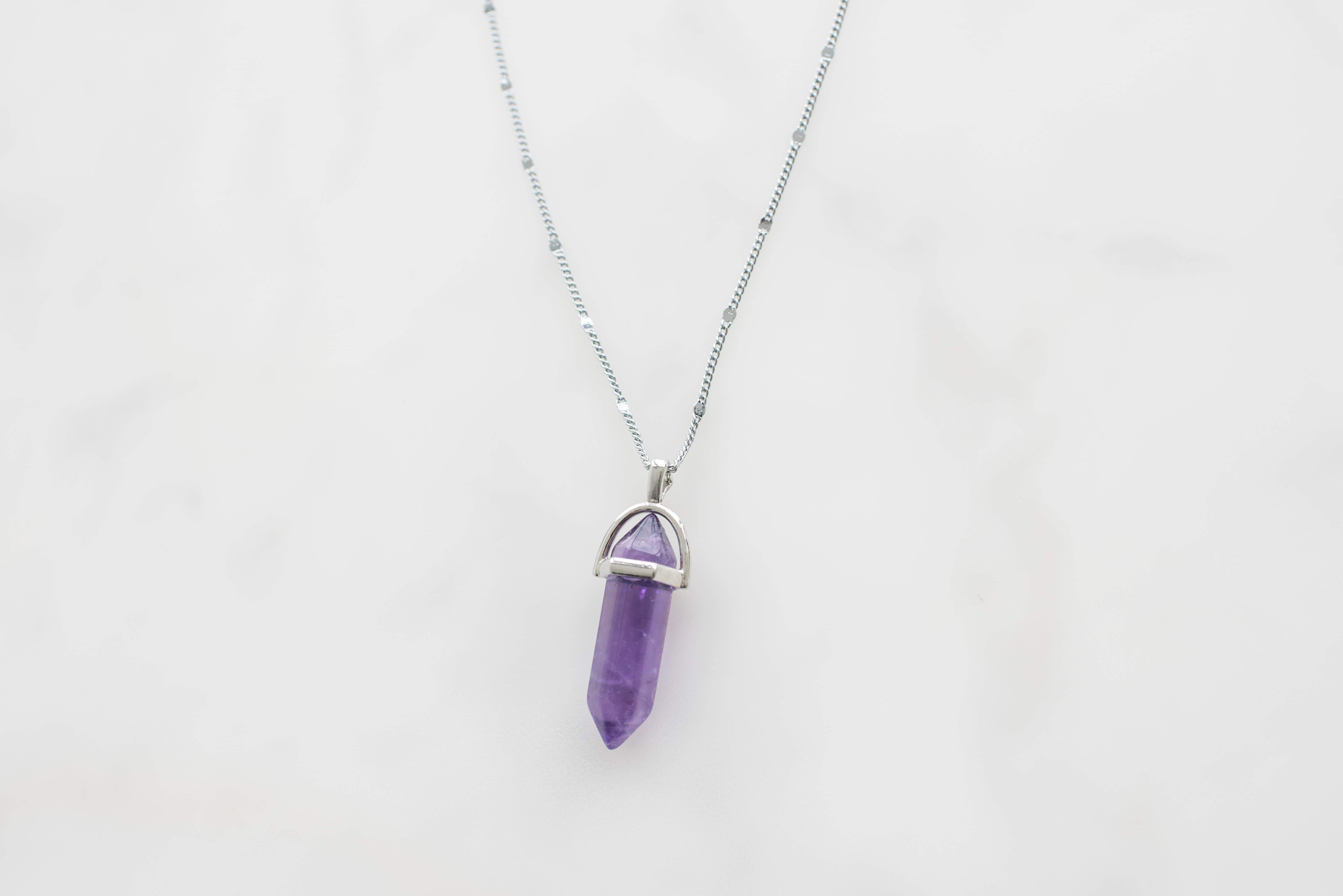 Purple Gemstone Necklace